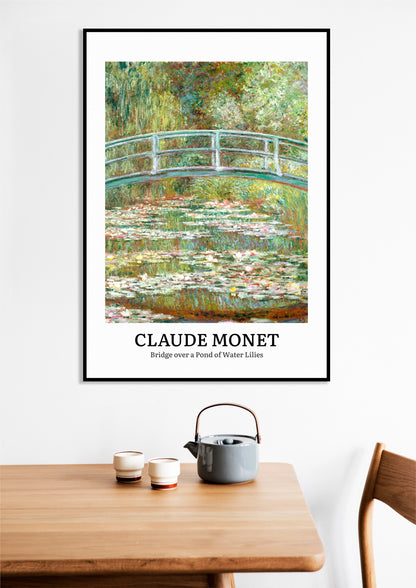 Obraz  Design Bridge Over a Pond, Monet Vintage do Salonu