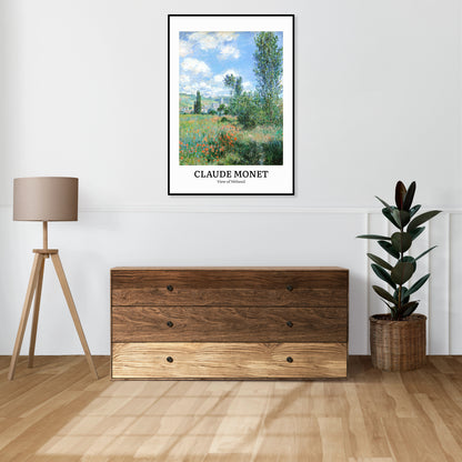 Obraz  Design View of Vétheuil, Monet Vintage do Salonu