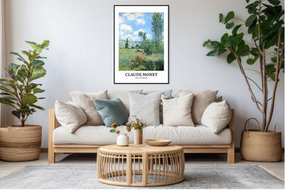 Obraz  Design View of Vétheuil, Monet Vintage do Salonu