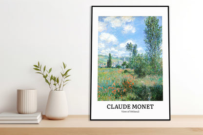 Obraz  Design View of Vétheuil, Monet Vintage do Salonu
