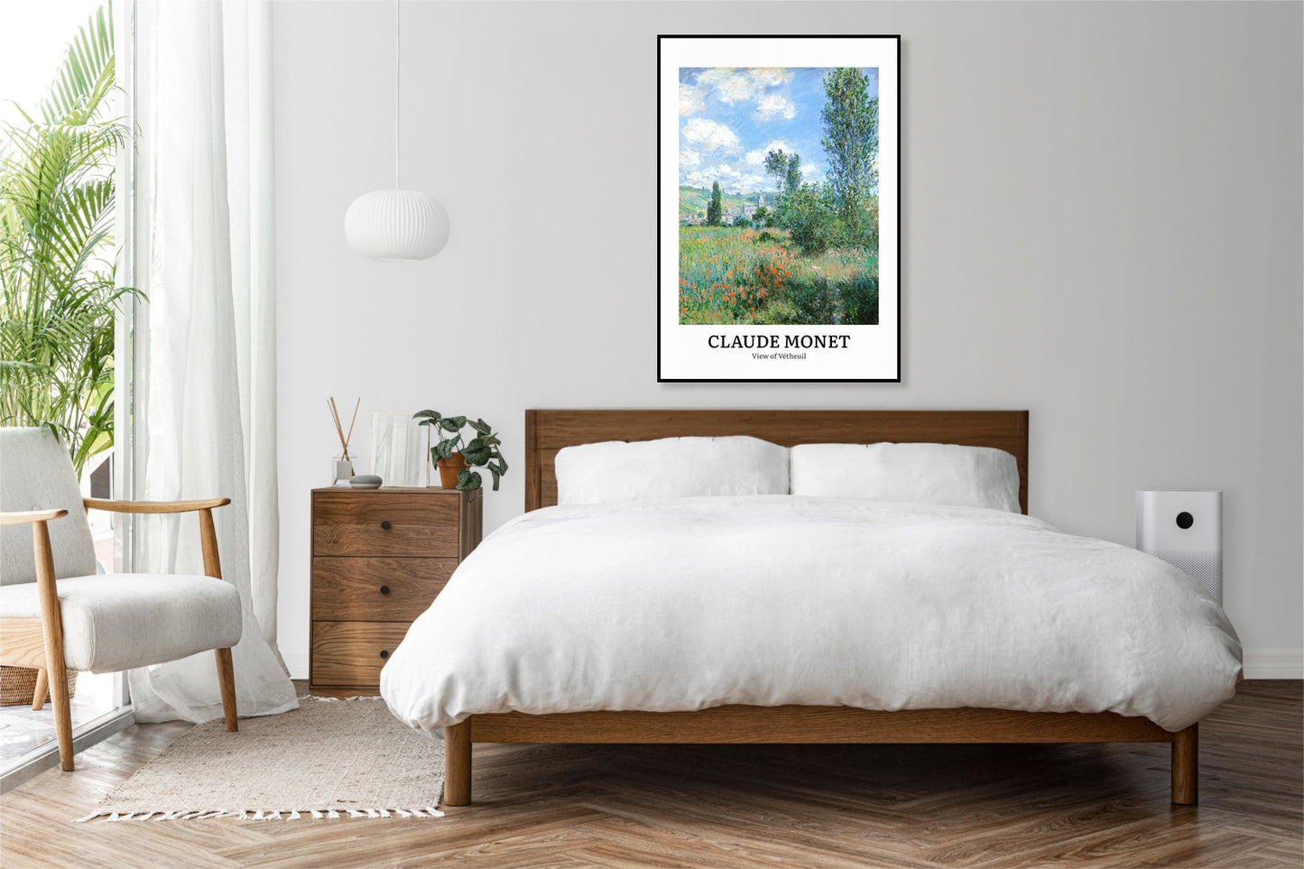 Obraz  Design View of Vétheuil, Monet Vintage do Salonu