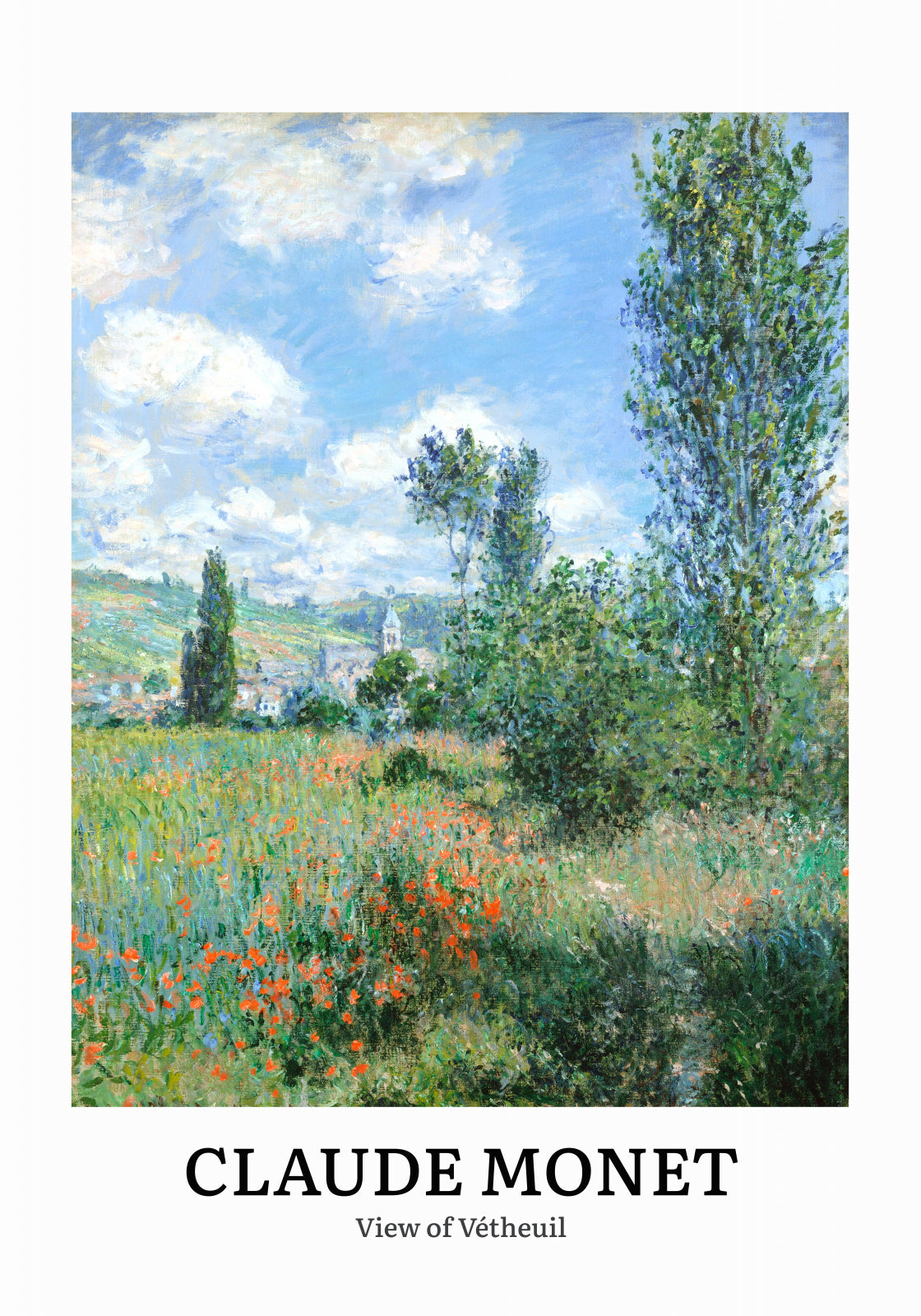 Plakat  Design View of Vétheuil, Monet Vintage do Salonu