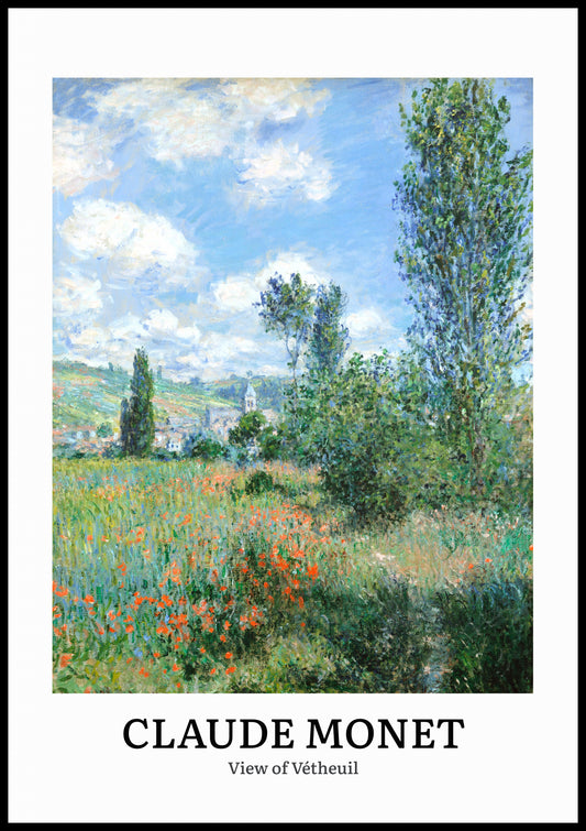 Plakat  Design View of Vétheuil, Monet Vintage do Salonu
