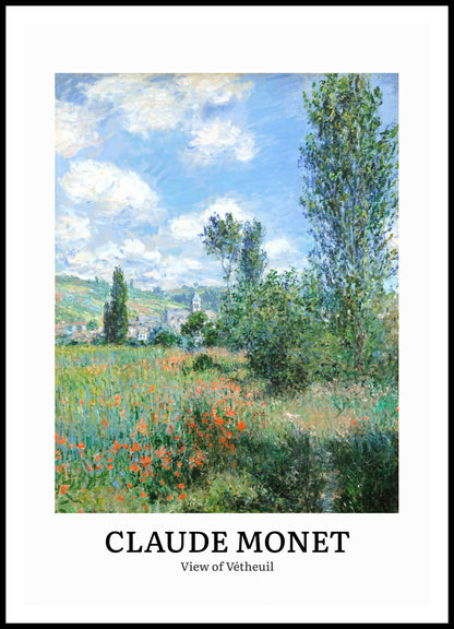 Plakat  Design View of Vétheuil, Monet Vintage do Salonu