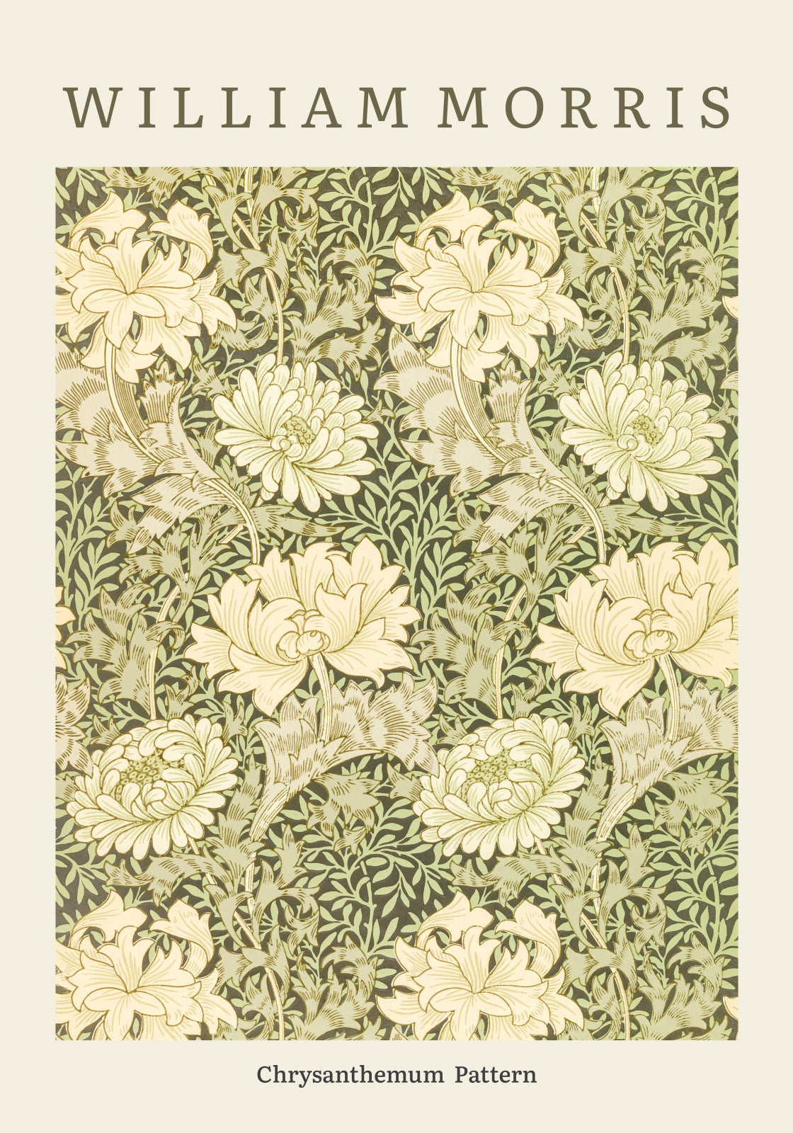 Plakat  Design Chrysanthemum Pattern, Morris Vintage do Salonu