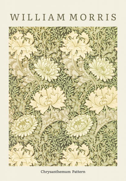 Plakat  Design Chrysanthemum Pattern, Morris Vintage do Salonu