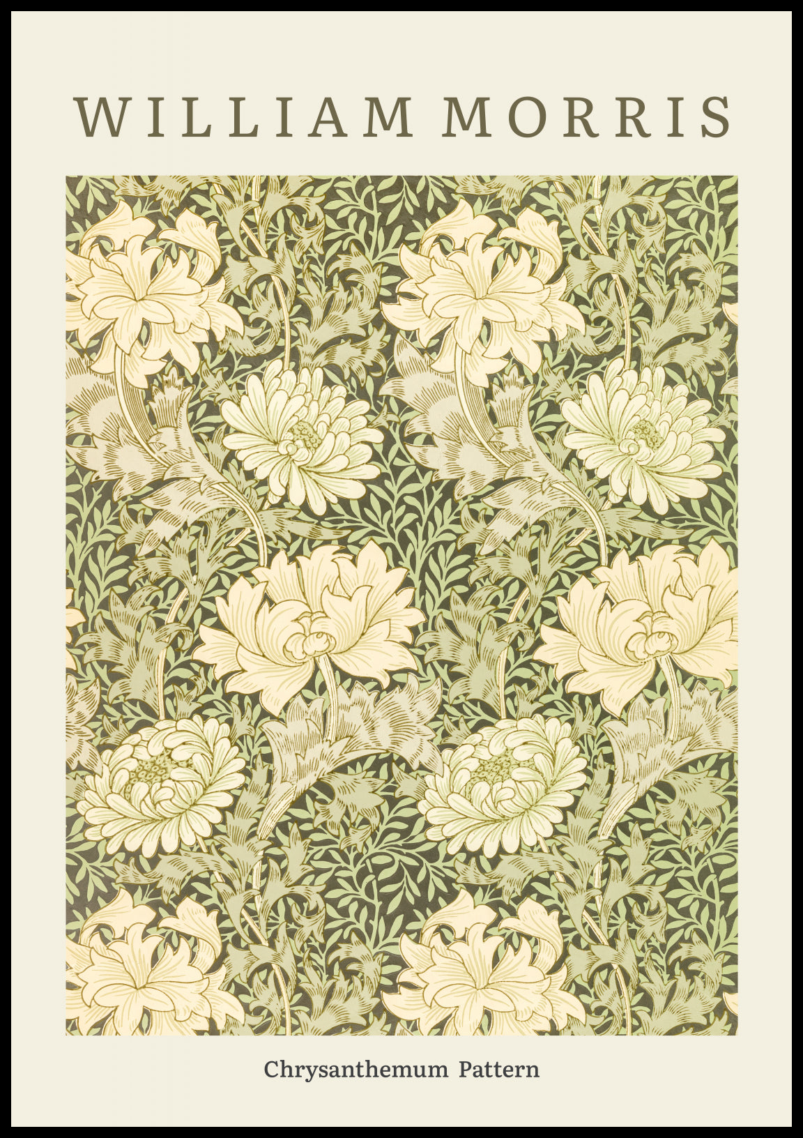 Plakat  Design Chrysanthemum Pattern, Morris Vintage do Salonu