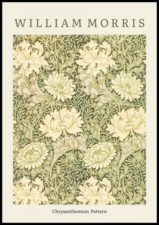 Plakat  Design Chrysanthemum Pattern, Morris Vintage do Salonu