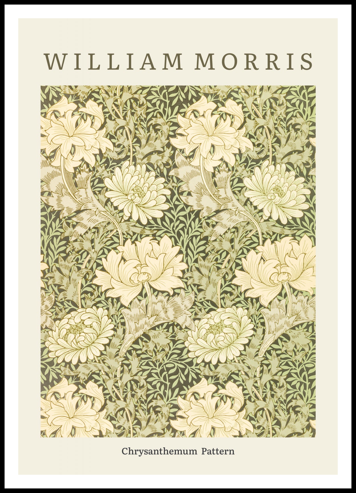 Plakat  Design Chrysanthemum Pattern, Morris Vintage do Salonu