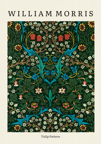 Plakat  Design Tulip Pattern, Morris Vintage do Salonu
