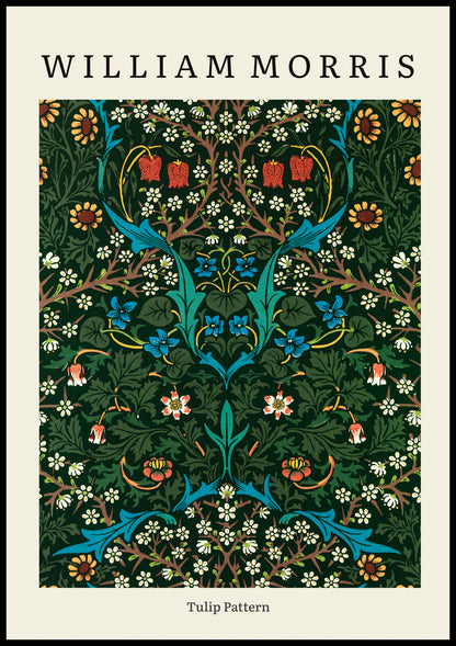 Plakat  Design Tulip Pattern, Morris Vintage do Salonu