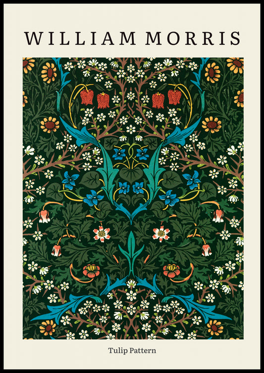 Plakat  Design Tulip Pattern, Morris Vintage do Salonu