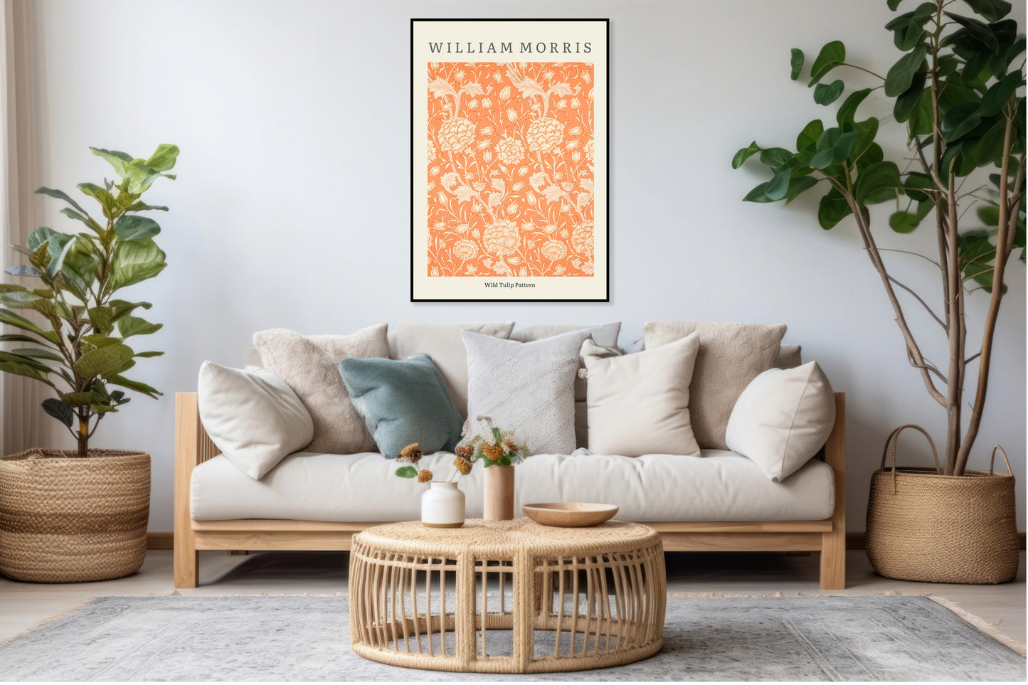 Obraz  Design Wild Tulip Pattern, Morris Vintage do Salonu