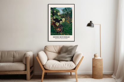 Obraz  Design Tiger and a Buffalo, Rousseau Vintage do Salonu