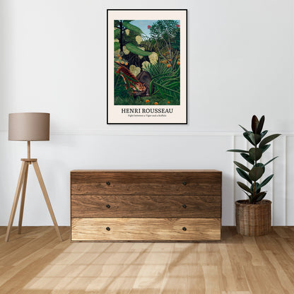 Plakat  Design Tiger and a Buffalo, Rousseau Vintage do Salonu