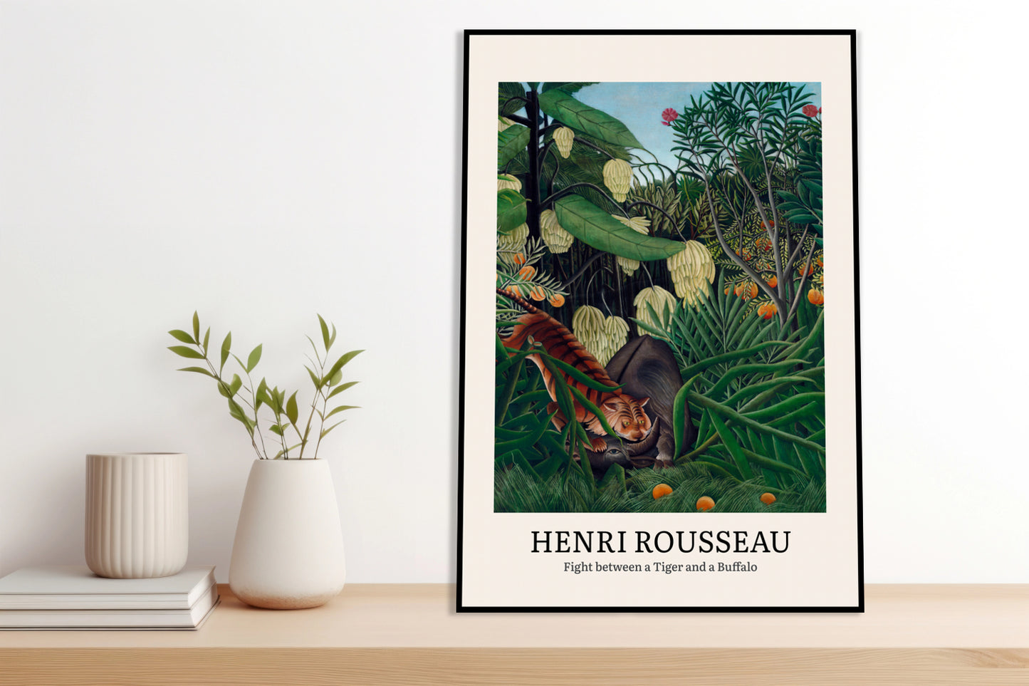 Plakat  Design Tiger and a Buffalo, Rousseau Vintage do Salonu