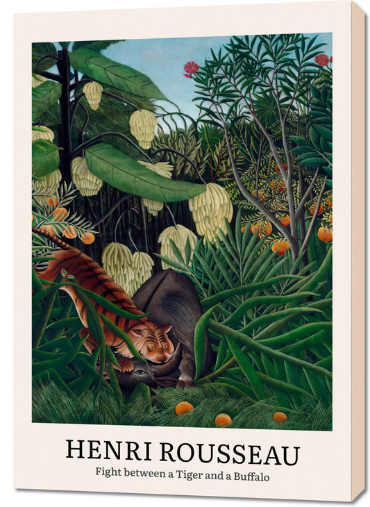 Obraz  Design Tiger and a Buffalo, Rousseau Vintage do Salonu
