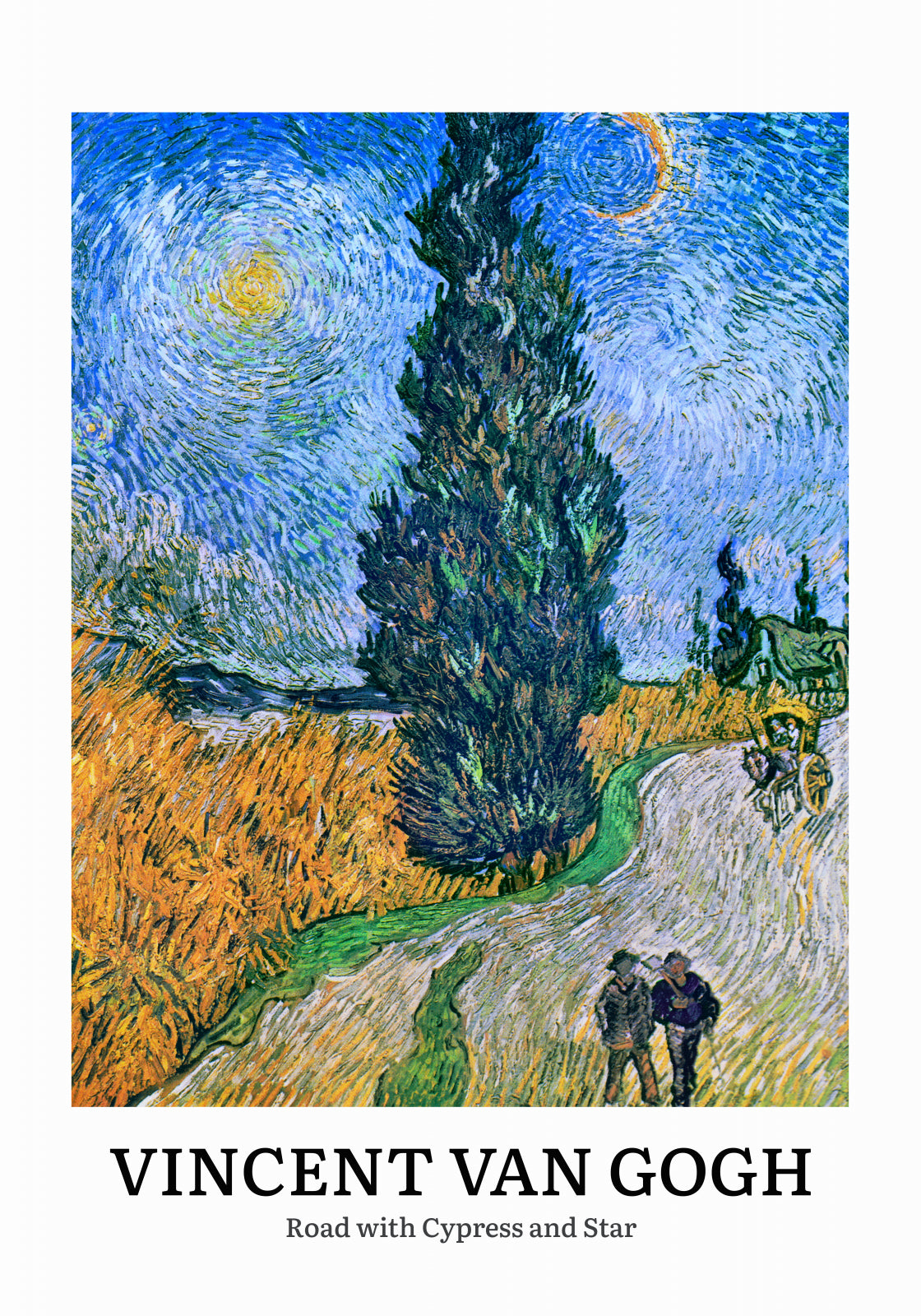 Plakat  Design Cypress and Star, Van Gogh Vintage do Salonu