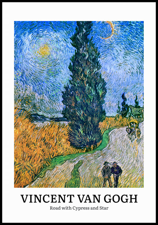 "Design Road with Cypress and Star" by Vincent van Gogh