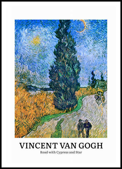 Plakat  Design Cypress and Star, Van Gogh Vintage do Salonu