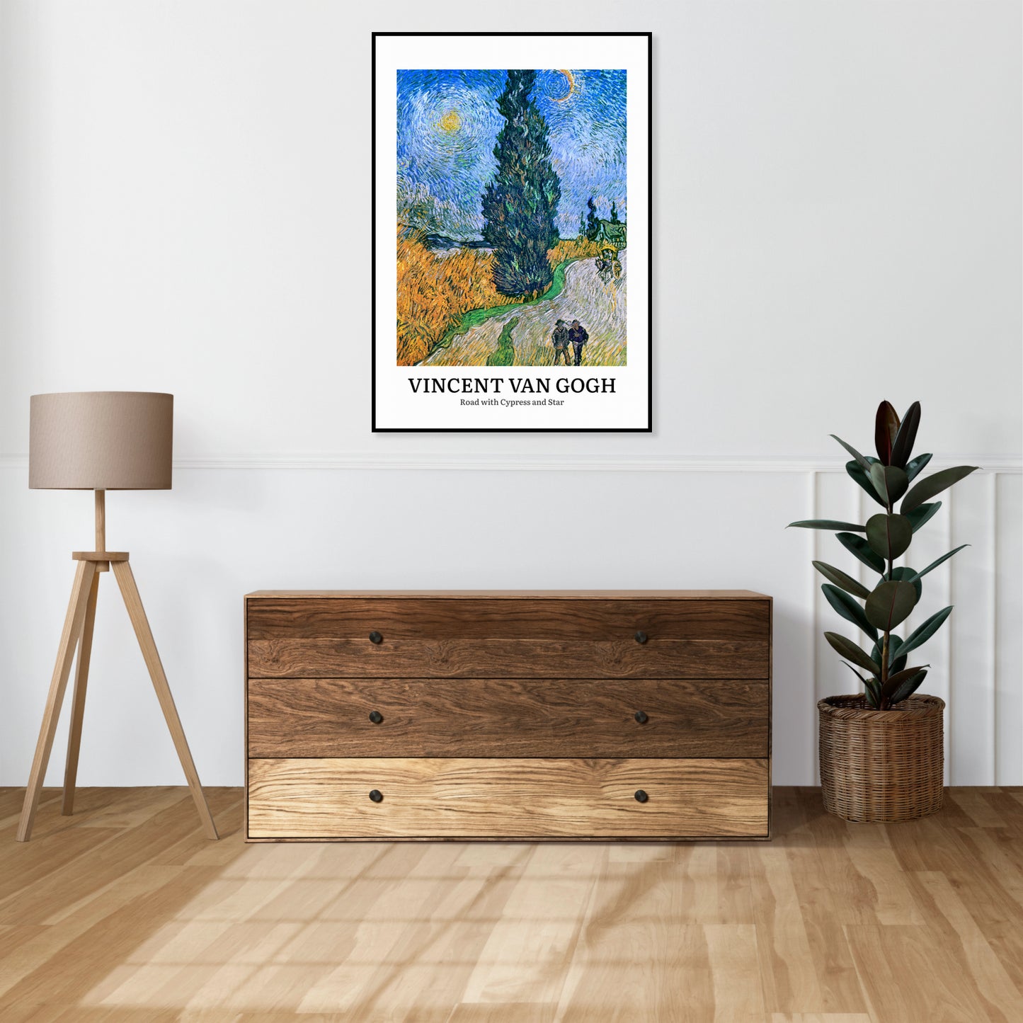 Plakat  Design Cypress and Star, Van Gogh Vintage do Salonu