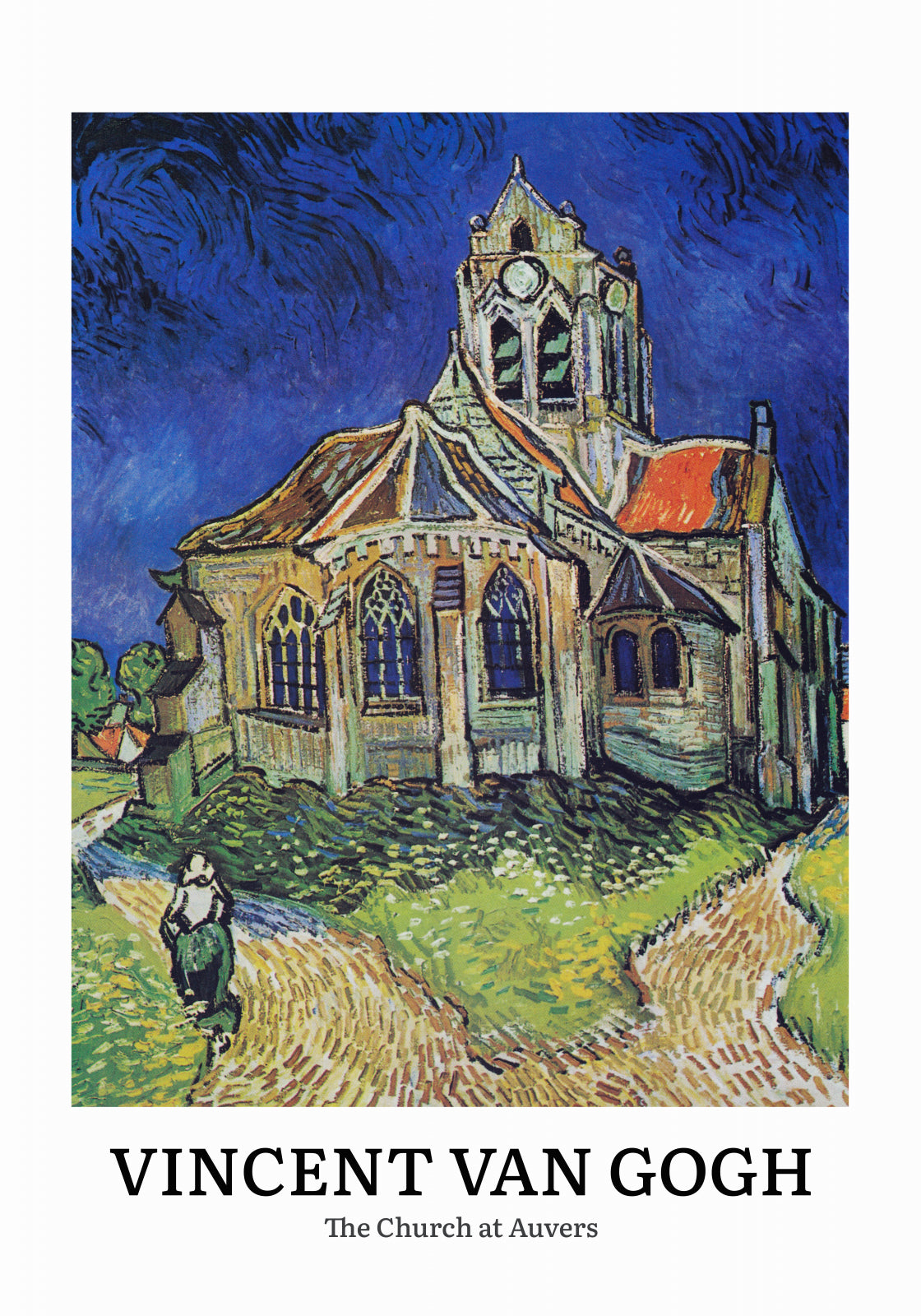 "Design The Church at Auvers" by Vincent van Gogh