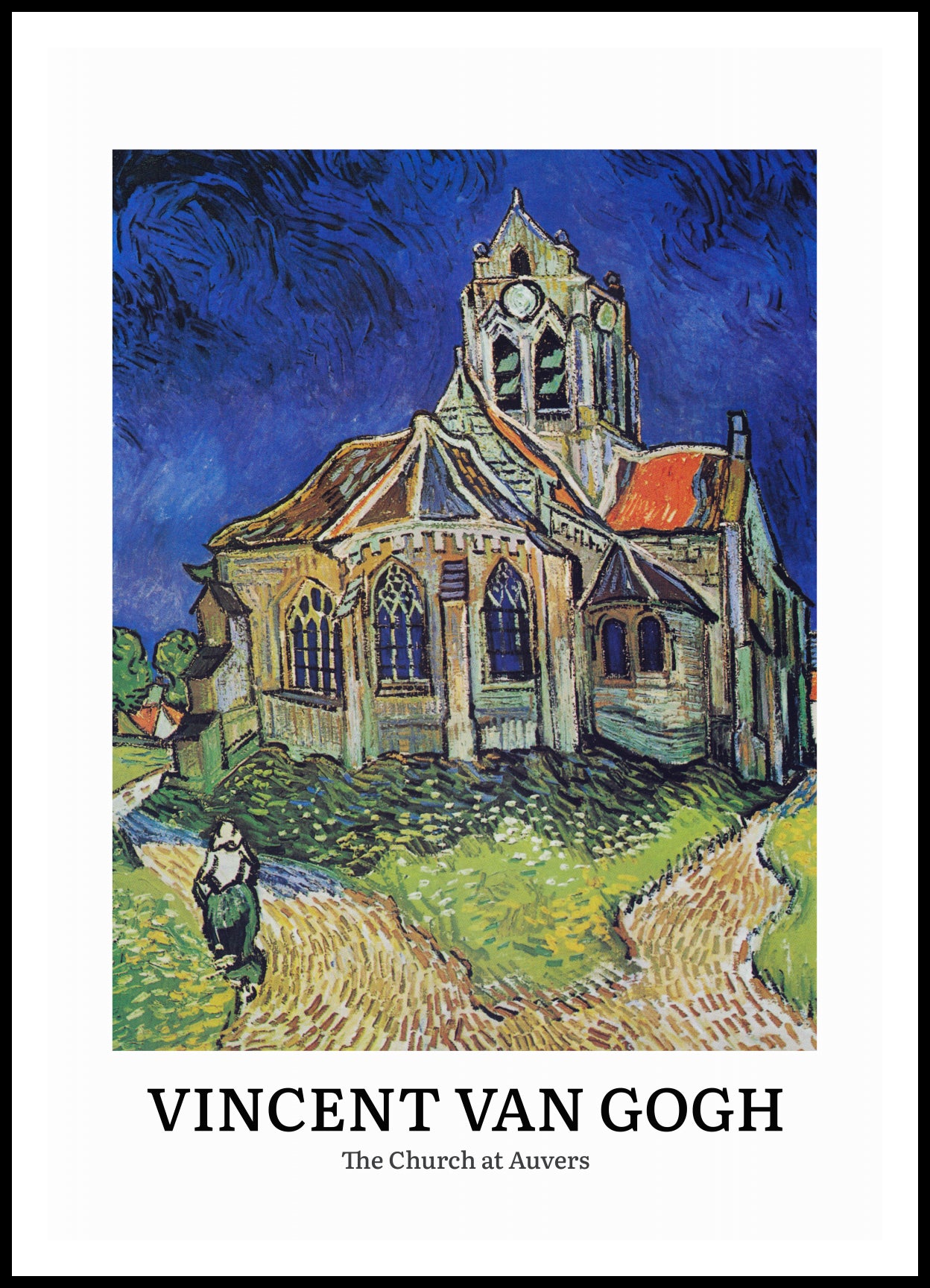 "Design The Church at Auvers" by Vincent van Gogh