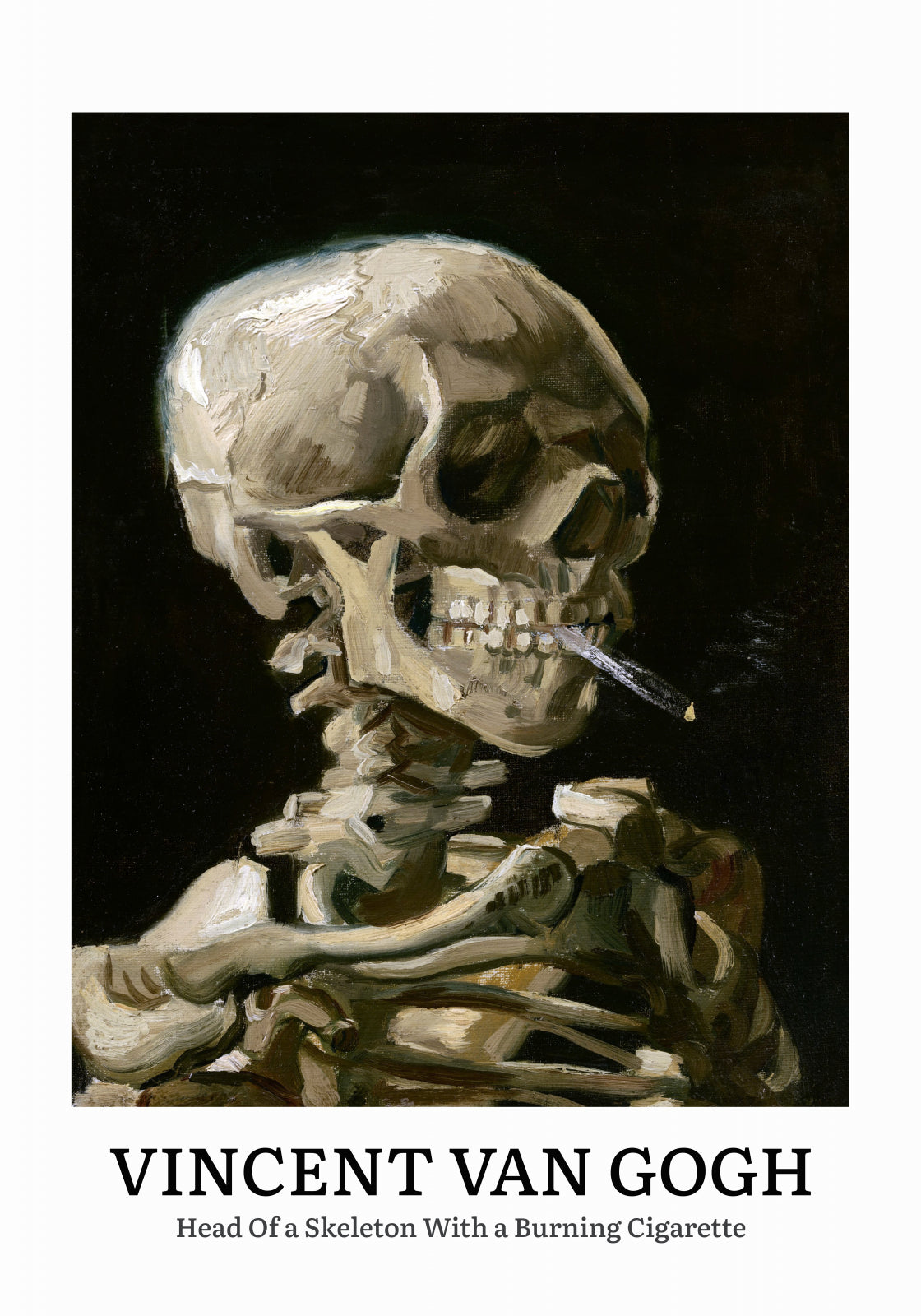 "Design Head Of a Skeleton With a Burning Cigarette" by Vincent van Gogh