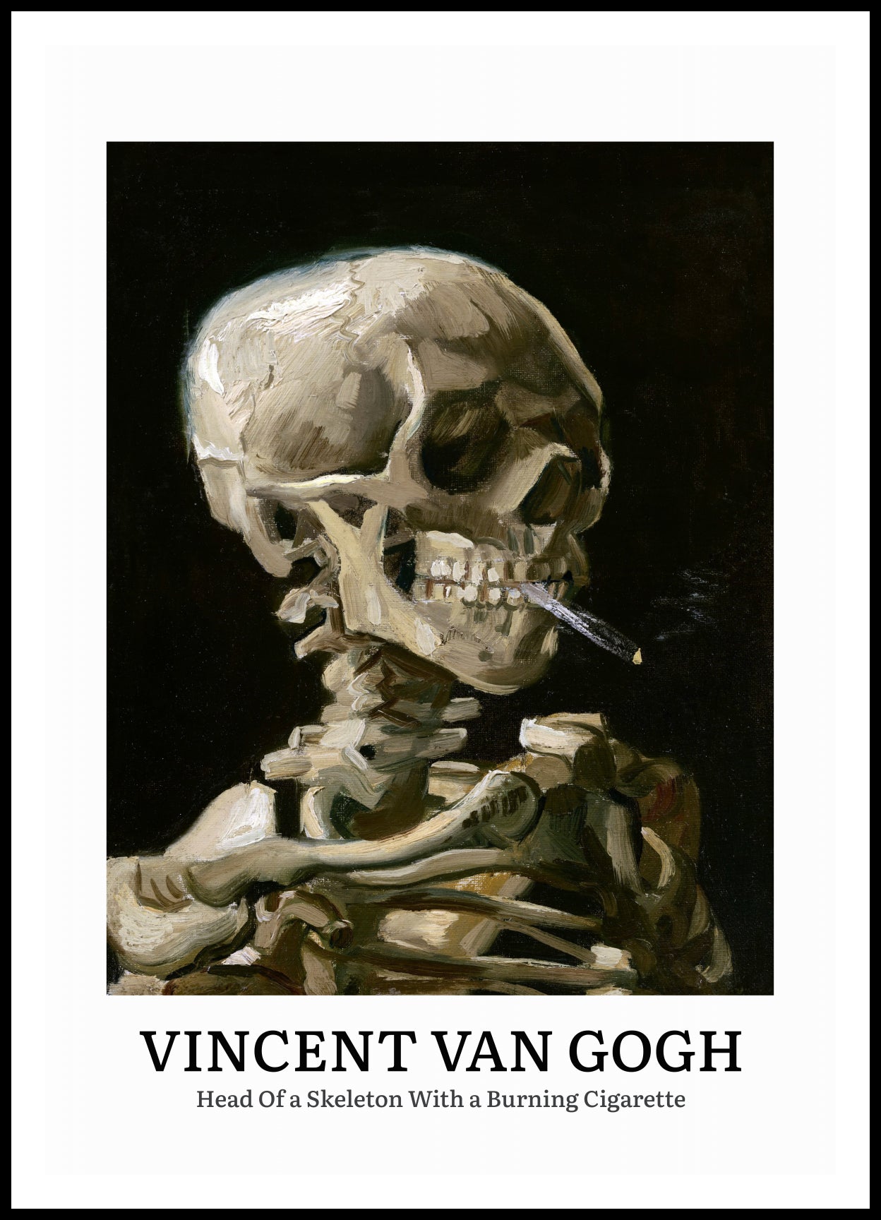 "Design Head Of a Skeleton With a Burning Cigarette" by Vincent van Gogh