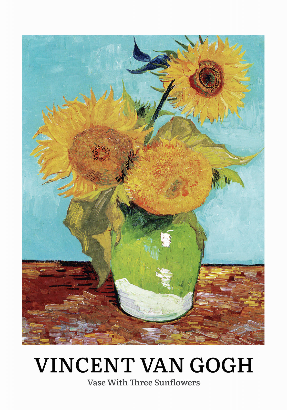 "Design Vase with Three Sunflowers" by Vincent van Gogh