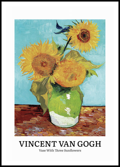 "Design Vase with Three Sunflowers" by Vincent van Gogh