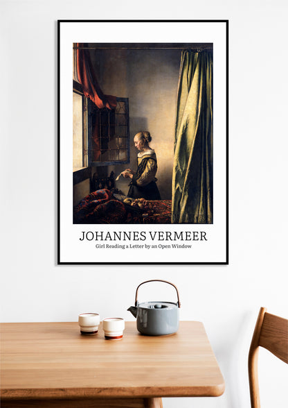 Obraz  Design Girl Reading, Vermeer Vintage do Salonu
