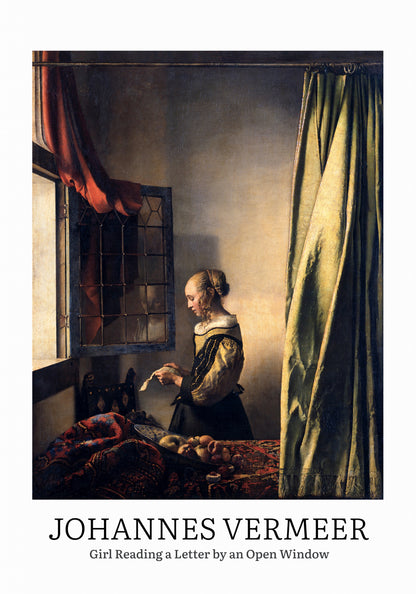 Plakat  Design Girl Reading, Vermeer Vintage do Salonu