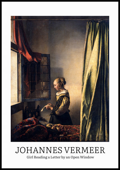 Plakat  Design Girl Reading, Vermeer Vintage do Salonu