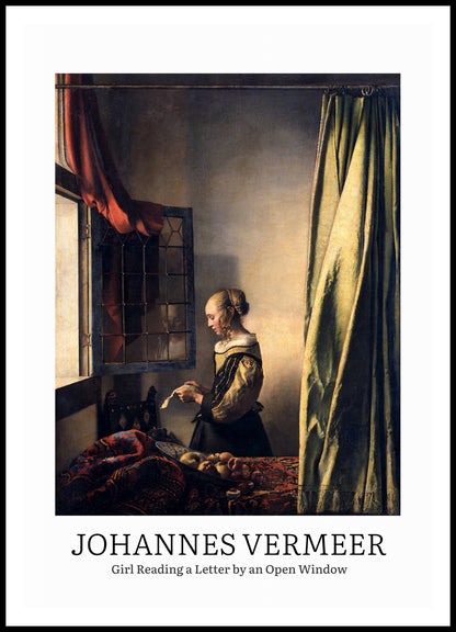 Plakat  Design Girl Reading, Vermeer Vintage do Salonu
