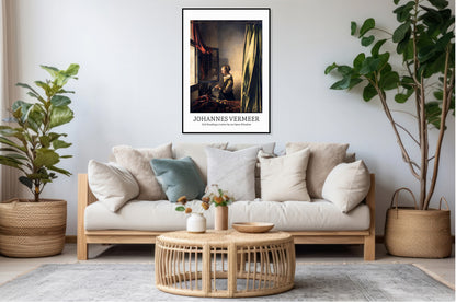 Plakat  Design Girl Reading, Vermeer Vintage do Salonu