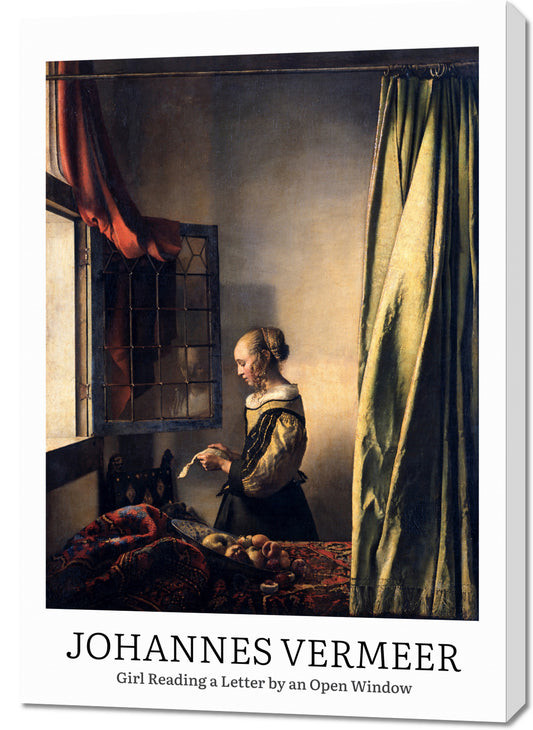 Obraz  Design Girl Reading, Vermeer Vintage do Salonu