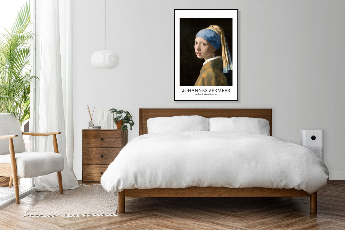 Obraz  Design Girl with a Pearl, Vermeer Vintage do Salonu