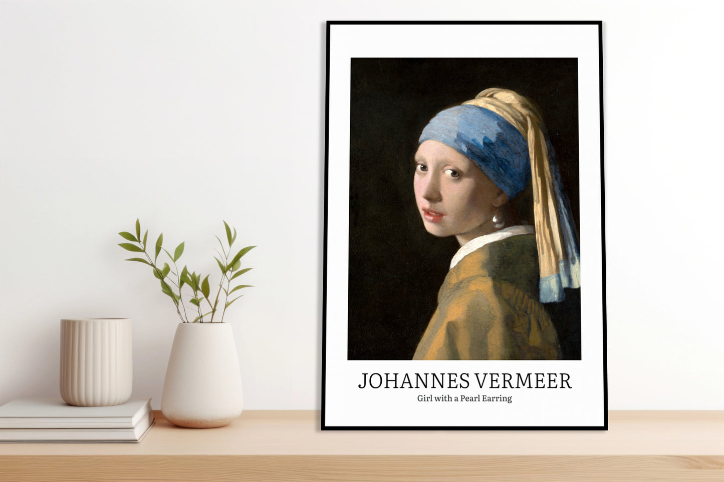 Obraz  Design Girl with a Pearl, Vermeer Vintage do Salonu