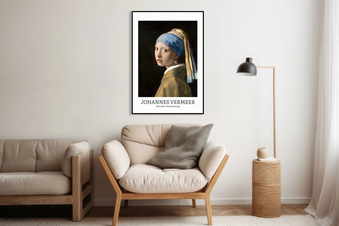 Obraz  Design Girl with a Pearl, Vermeer Vintage do Salonu