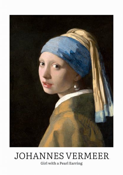 Plakat  Design Girl with a Pearl, Vermeer Vintage do Salonu