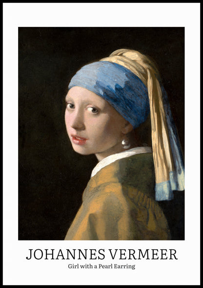 Plakat  Design Girl with a Pearl, Vermeer Vintage do Salonu