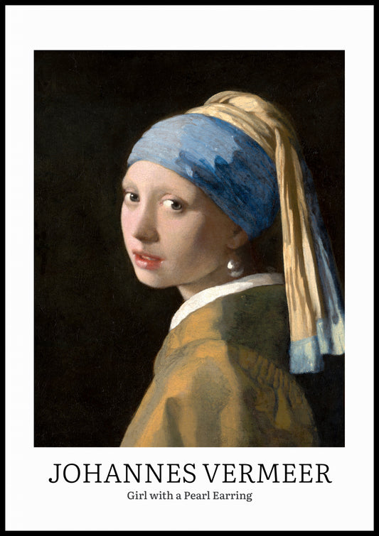 Plakat  Design Girl with a Pearl, Vermeer Vintage do Salonu