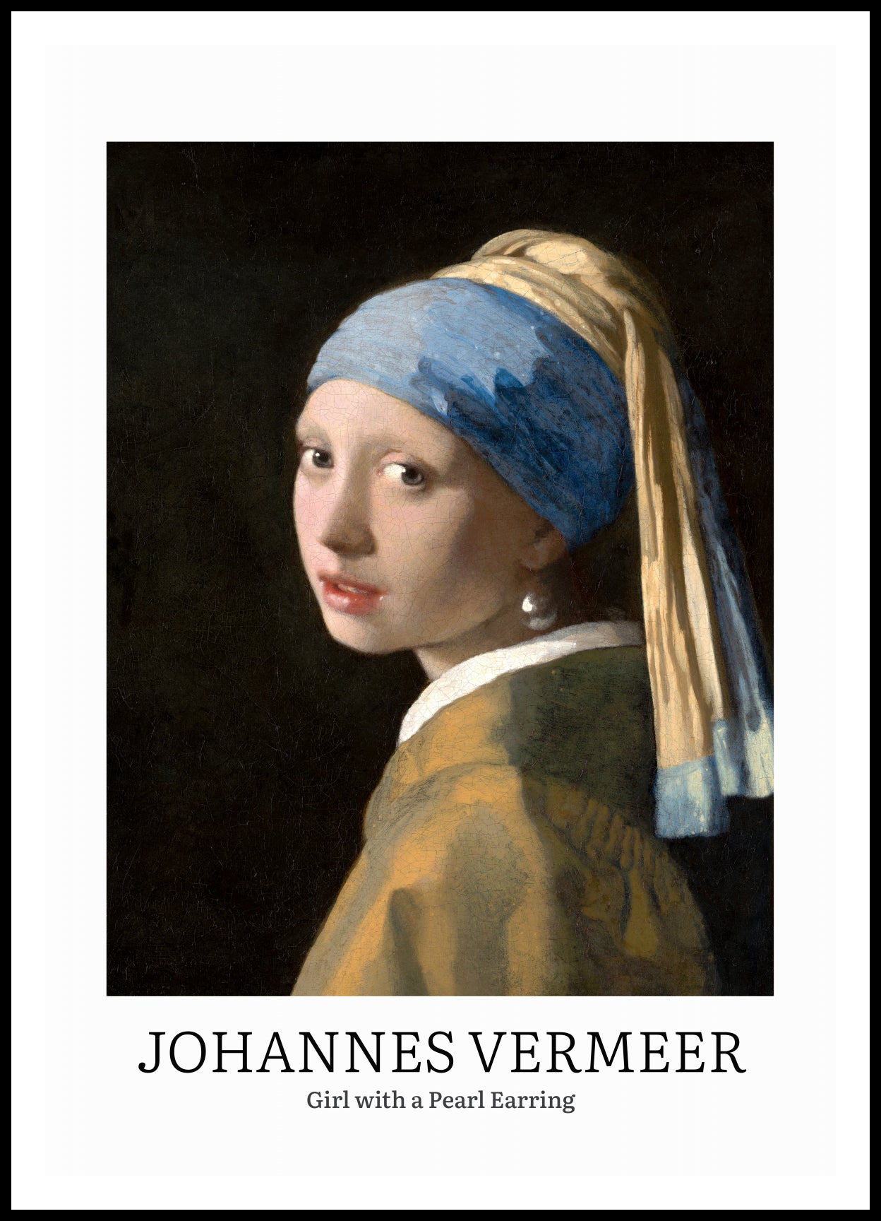Plakat  Design Girl with a Pearl, Vermeer Vintage do Salonu