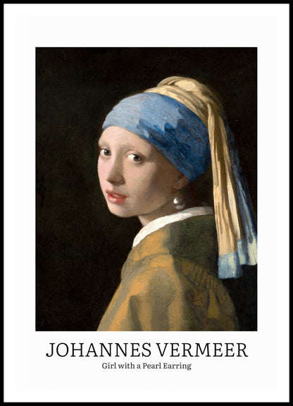 Plakat  Design Girl with a Pearl, Vermeer Vintage do Salonu