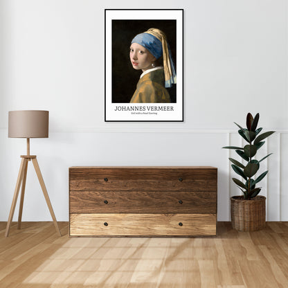 Plakat  Design Girl with a Pearl, Vermeer Vintage do Salonu