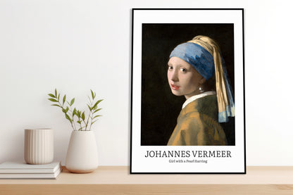 Plakat  Design Girl with a Pearl, Vermeer Vintage do Salonu