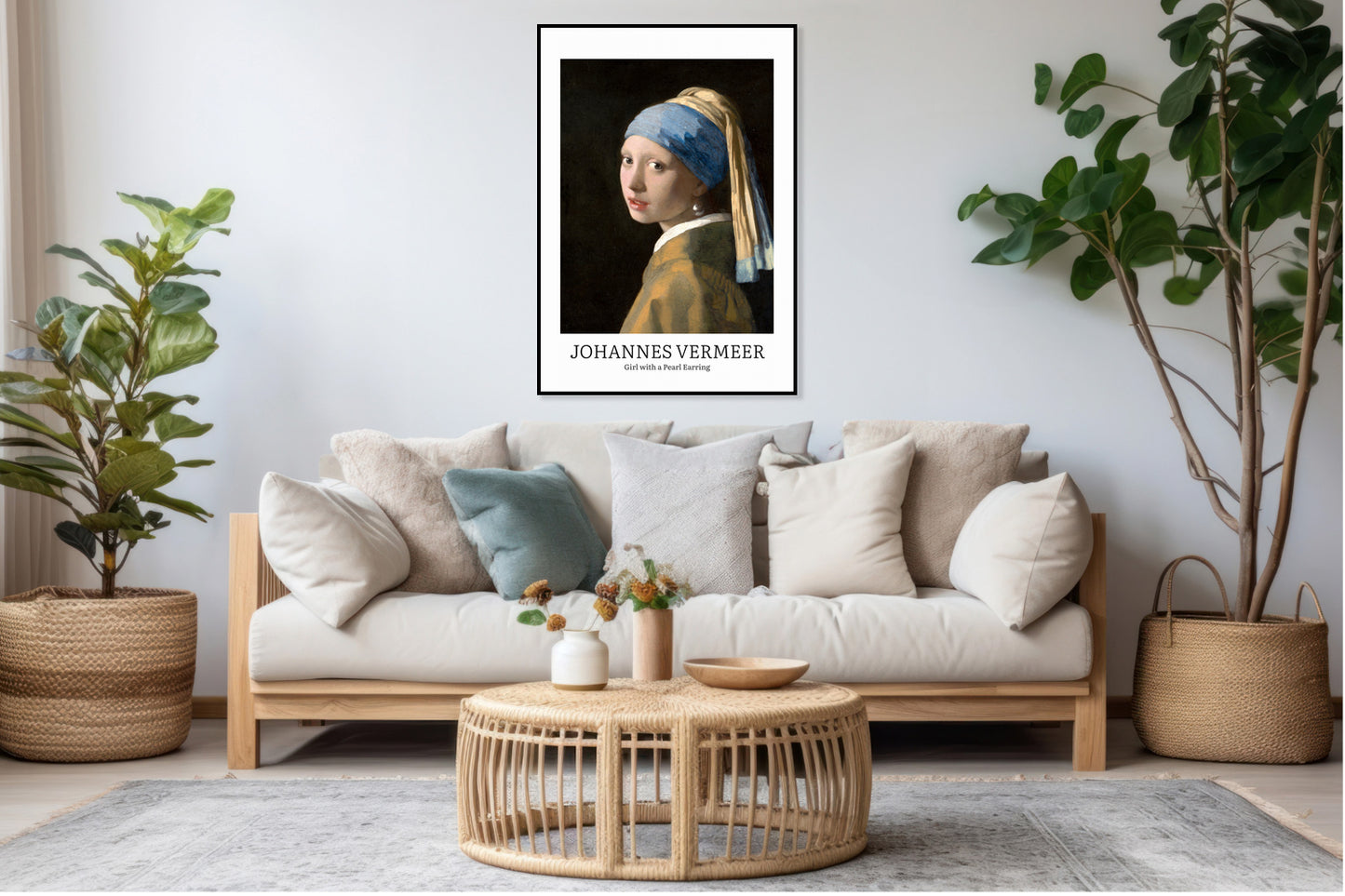 Plakat  Design Girl with a Pearl, Vermeer Vintage do Salonu