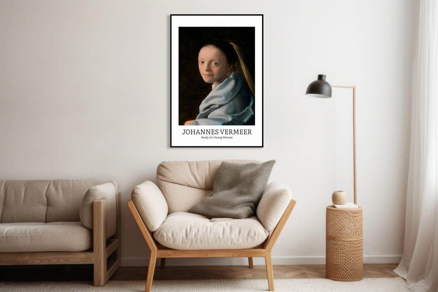 Obraz  Design Young Woman, Vermeer Vintage do Salonu