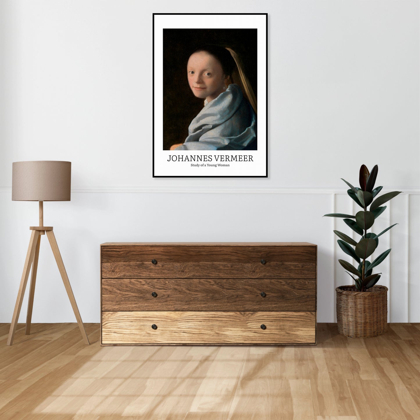 Plakat  Design Young Woman, Vermeer Vintage do Salonu